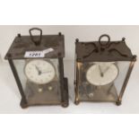 Two brass mantel clocks by Koma & Benting