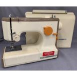 A Frister Rossman Cub 4 electric sewing machine in case - no lead