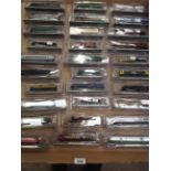 Contents to tray - 30 x N 1:160 scale miniature model trains - all packaged