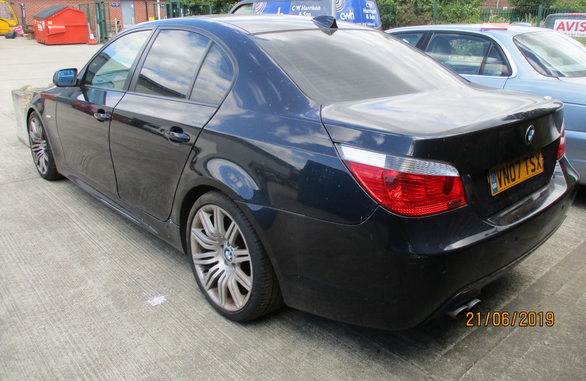 BMW 530 DM SPORT automatic 4 door saloon - diesel - black Reg. No: VN07 TSX Rec. - Image 3 of 5