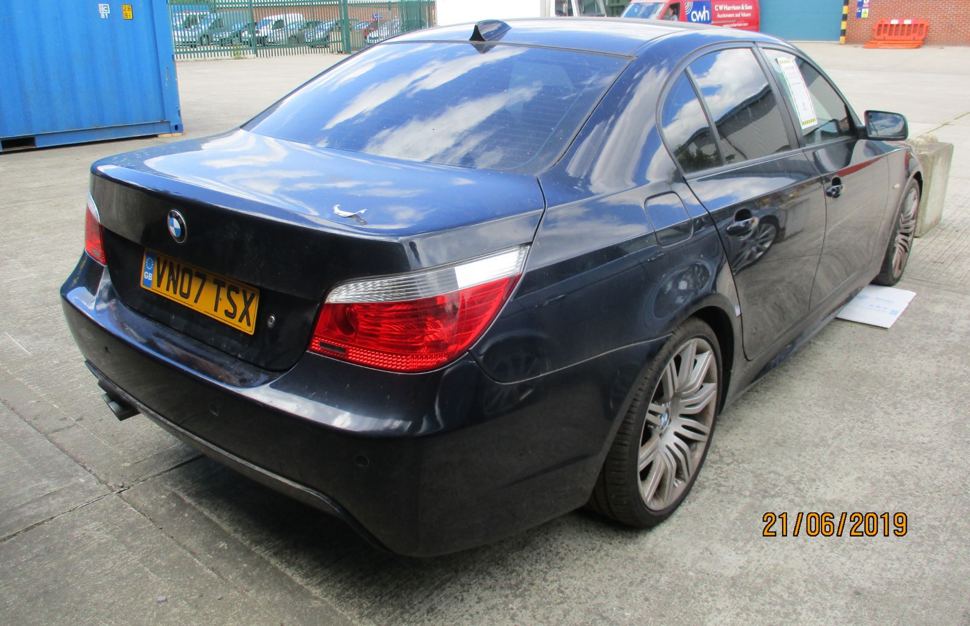 BMW 530 DM SPORT automatic 4 door saloon - diesel - black Reg. No: VN07 TSX Rec. - Image 4 of 5