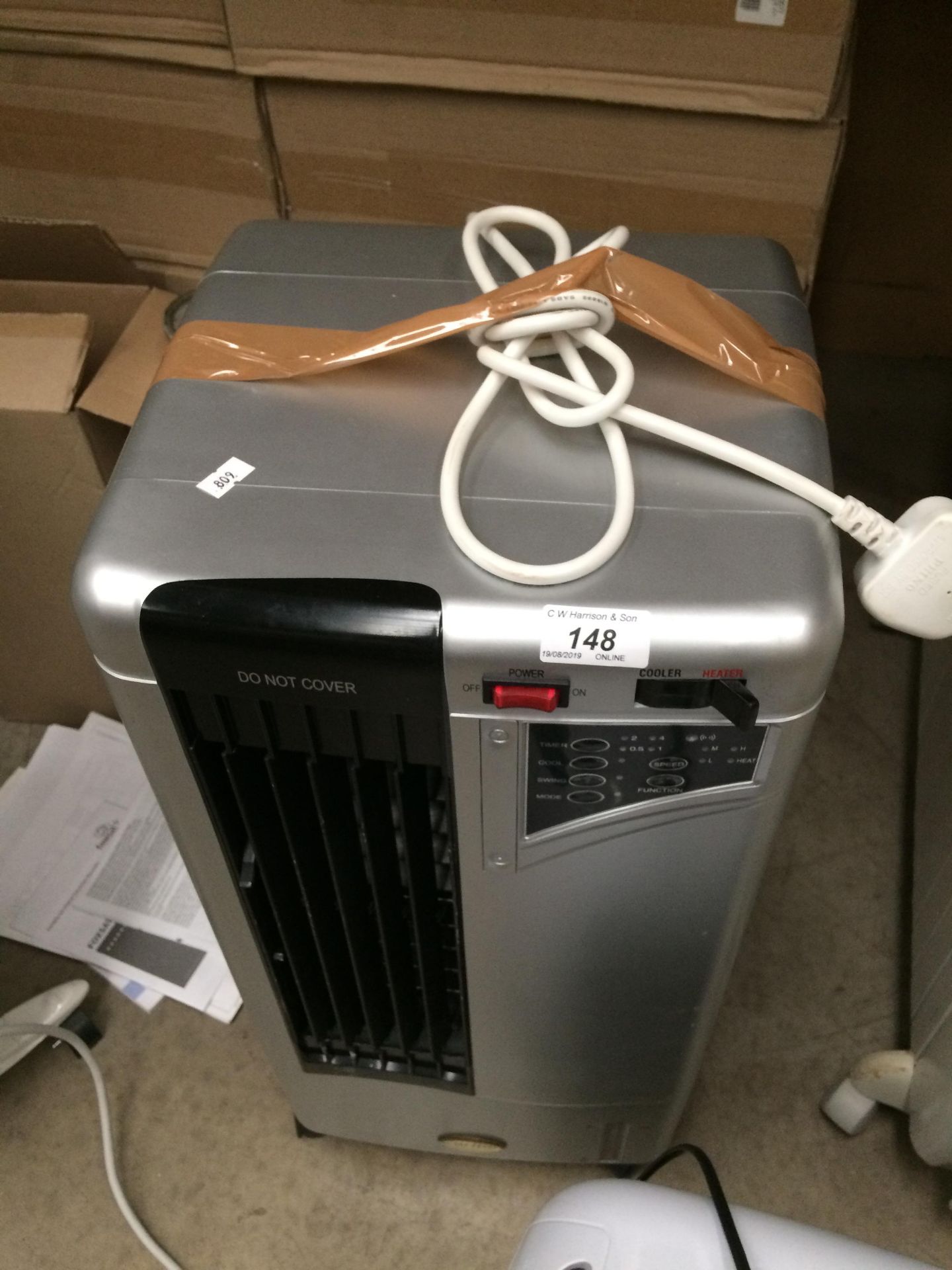 A Carlton cooler/heater fan