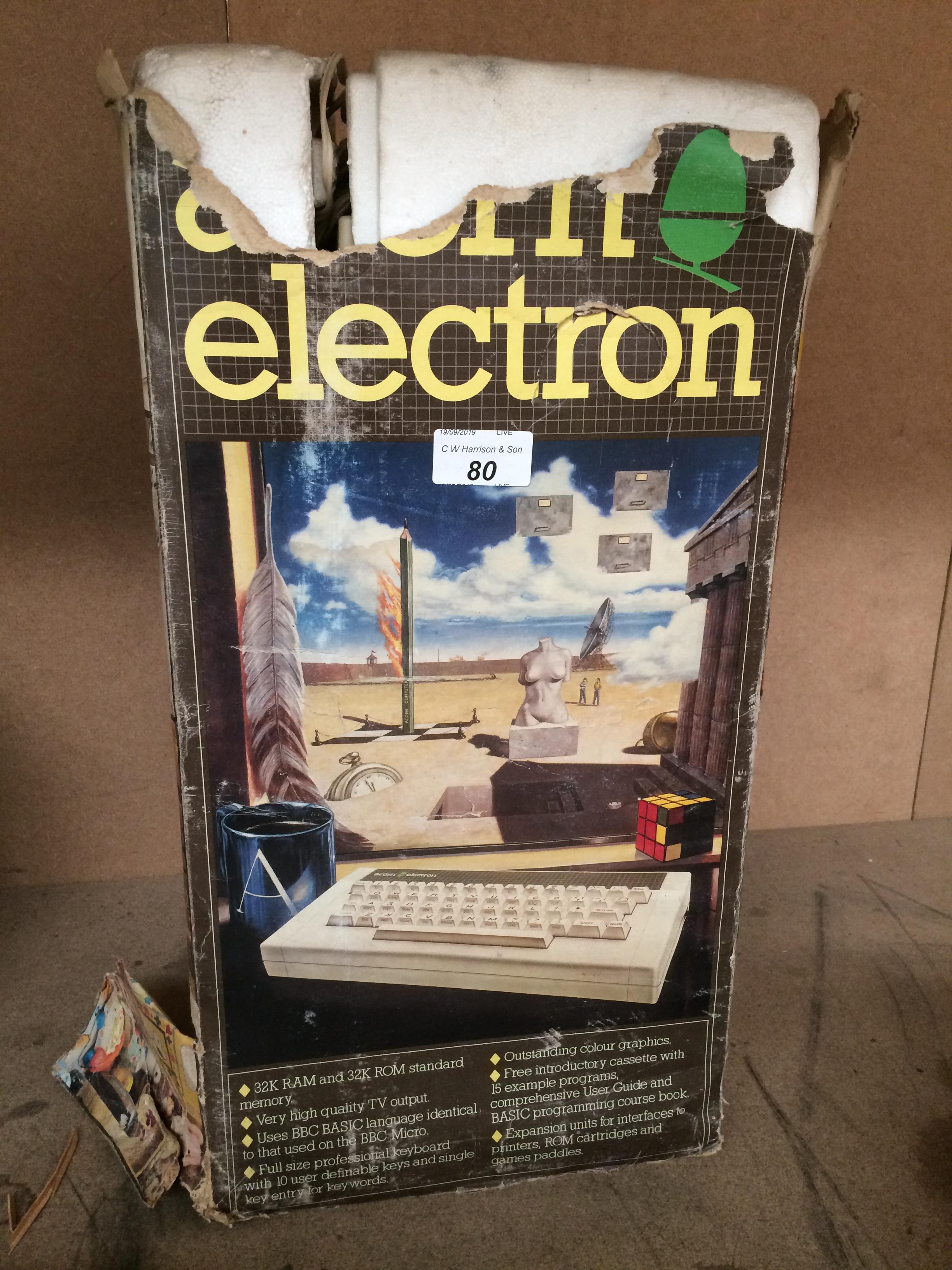 Acorn Electron 32K RAM personal computer complete with original box - no test