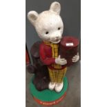 A plastic Rupert Bear Collection money box - 80cm high