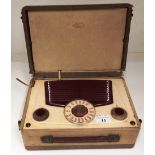 A vintage portable radio