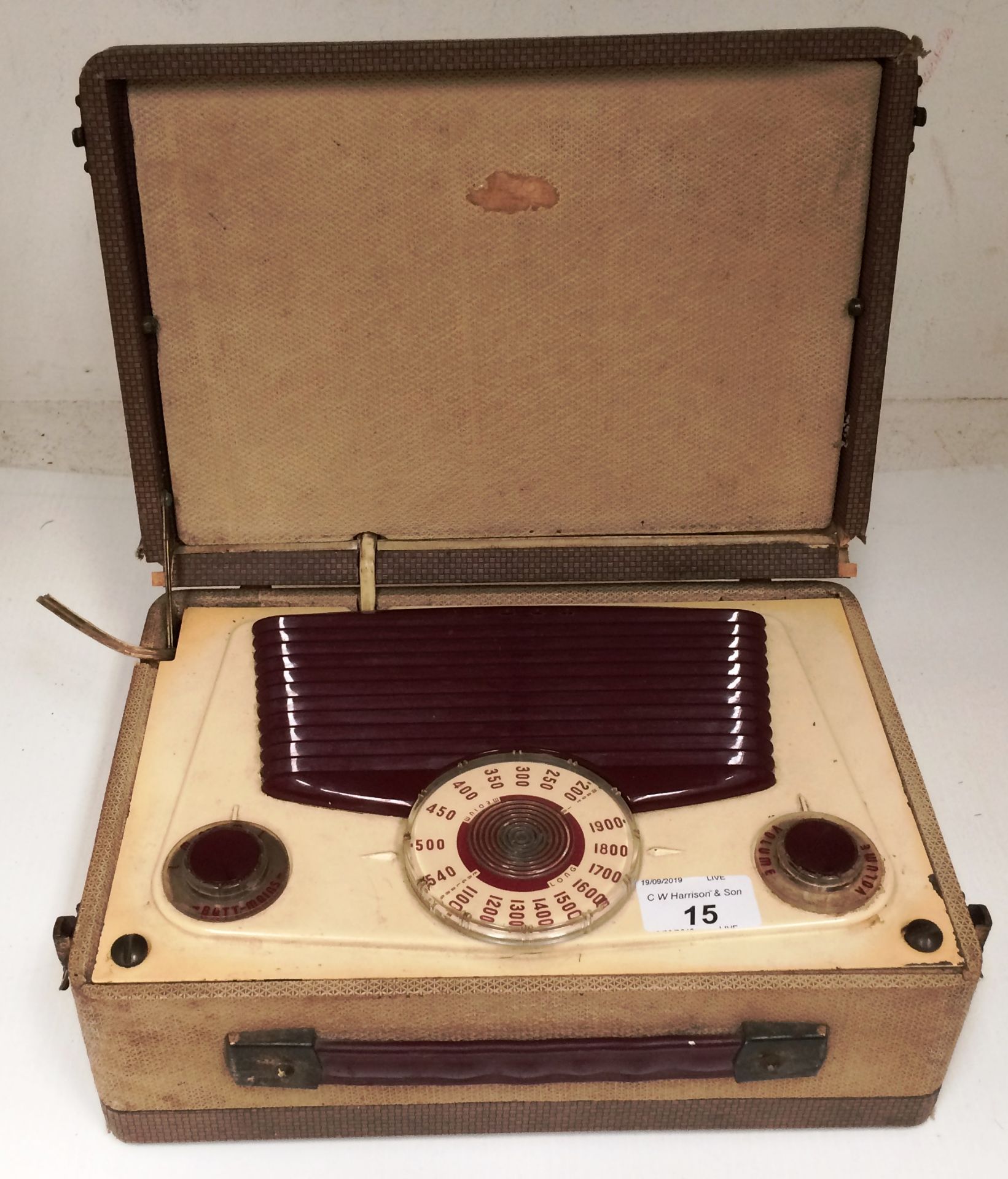 A vintage portable radio