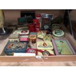 Contents to tray - assorted Royal souvenir tins and money boxes