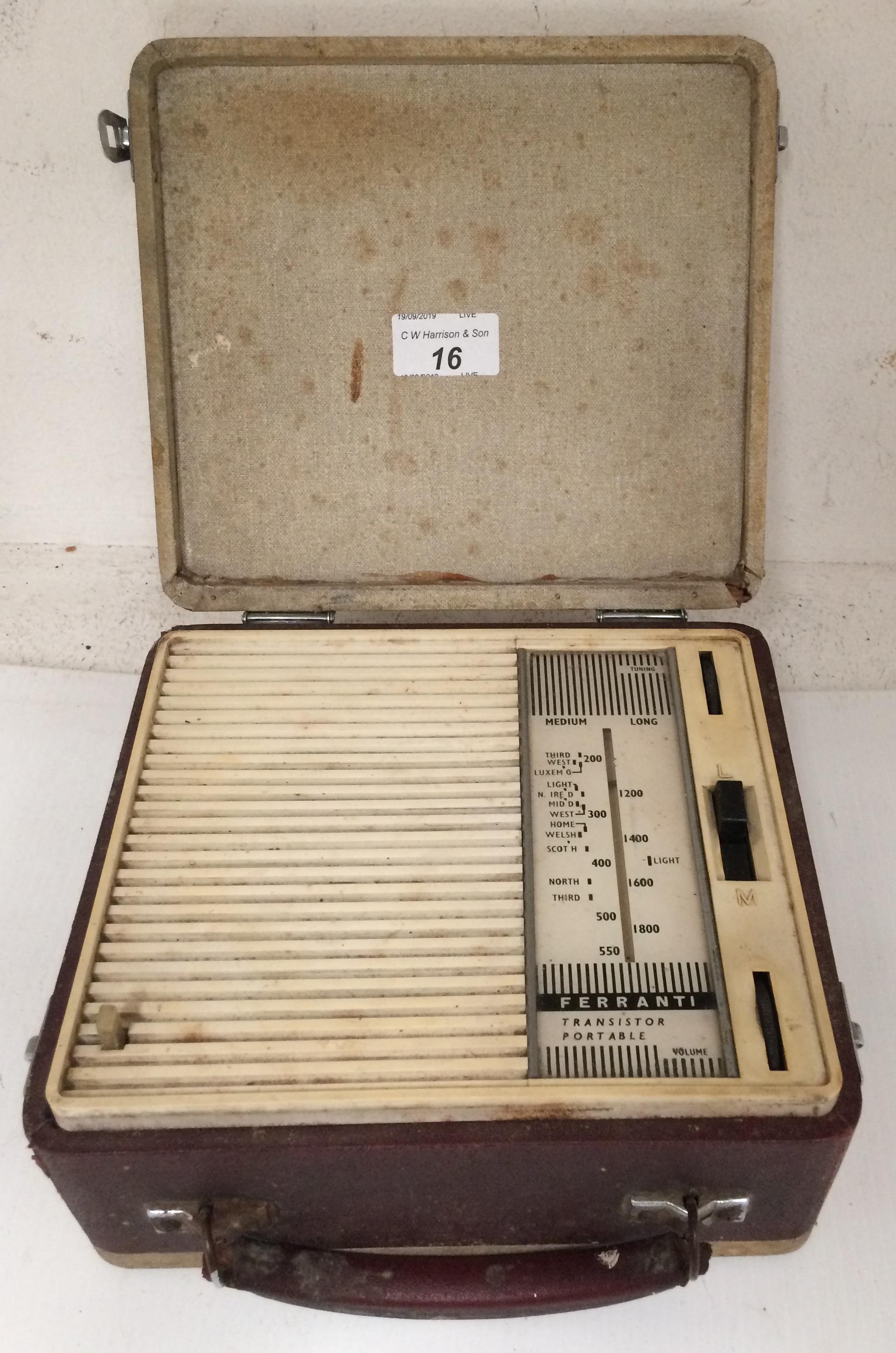 A Ferranti transistor portable radio
