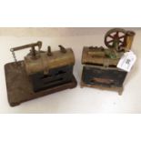 2 x Mamod model brass static steam engines