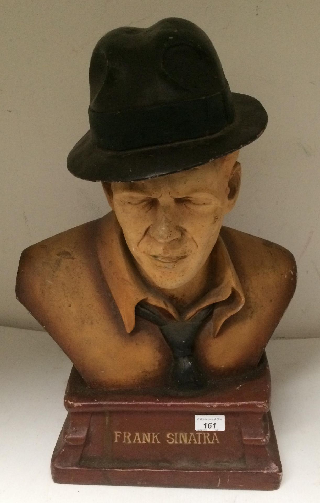 A resin bust of Frank Sinatra