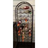 Metal framed arch top 52 bottle wine rack (bottles in picture not included in the lot)