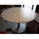 Two large round tables - please note this lot is to be collected from: Hyrax Solar Power Company