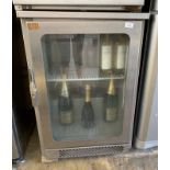 A weald stainless steel cased glass front under counter bottle chiller cabinet - 60cm