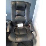 Leather finish high back executive swivel armchair - please note this lot is to be collected from: