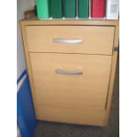 Two smaller filing cabinets /pedestals,