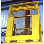 Yellow metal safety cage for fork truck - please note this lot is to be collected from: Hyrax Solar