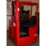 Lansing Bagnall forklift reach truck complete with charger - client advised that the batteries have