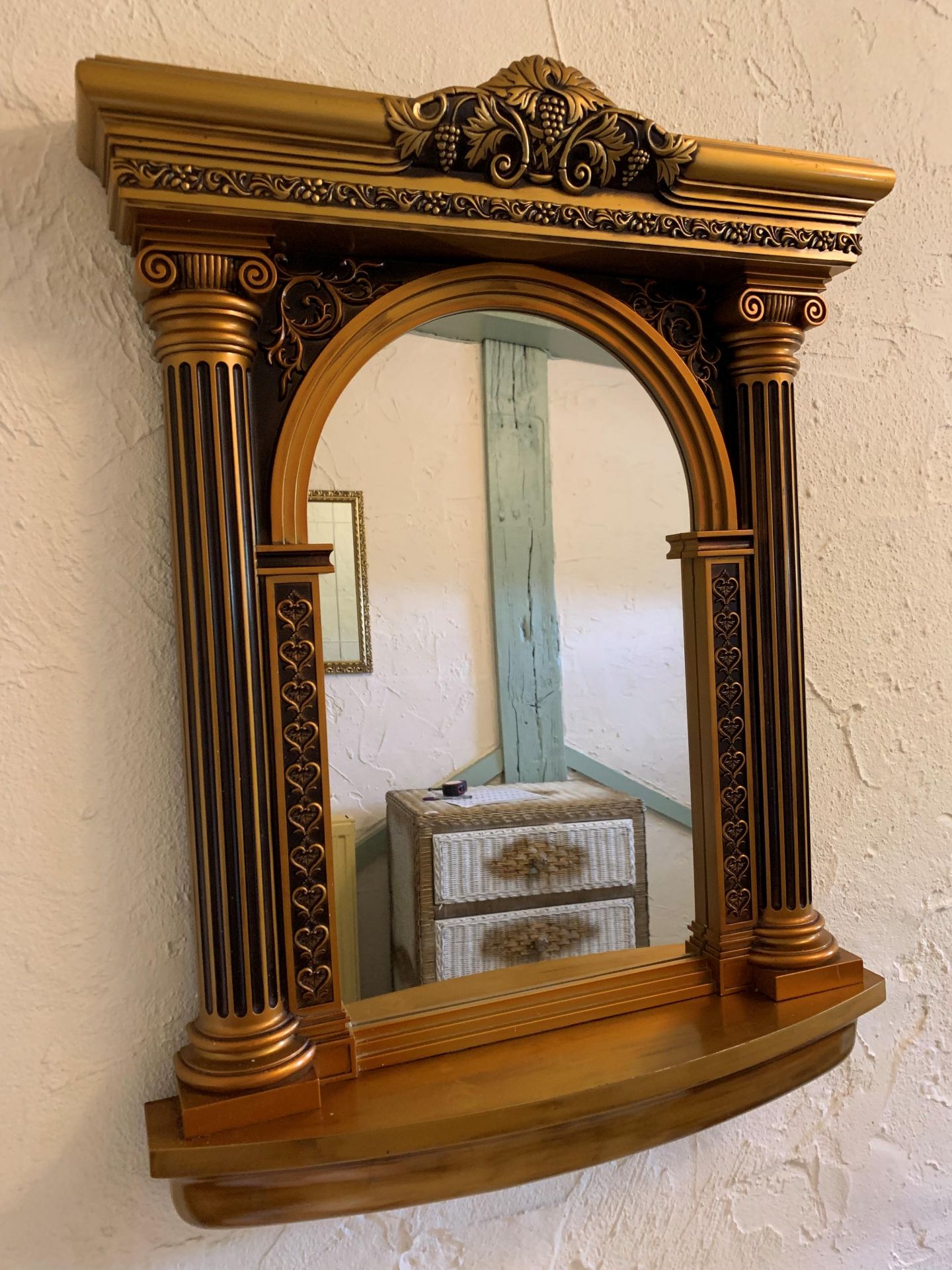 Ornate gilt framed wall mirror 67 x 54cm