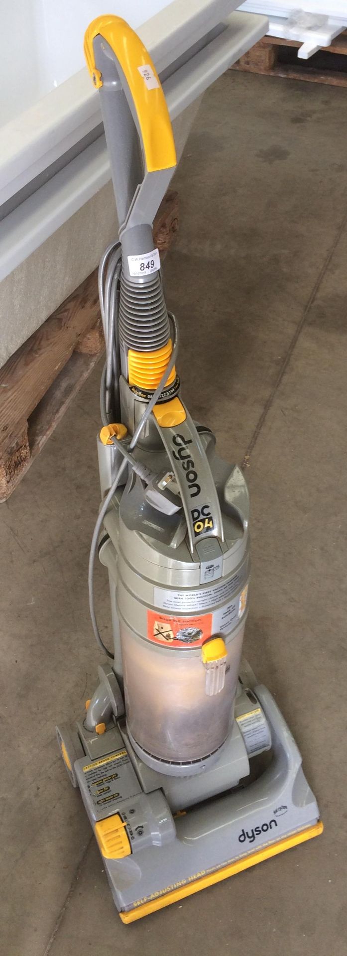 A Dyson DC04 vacuum cleaner