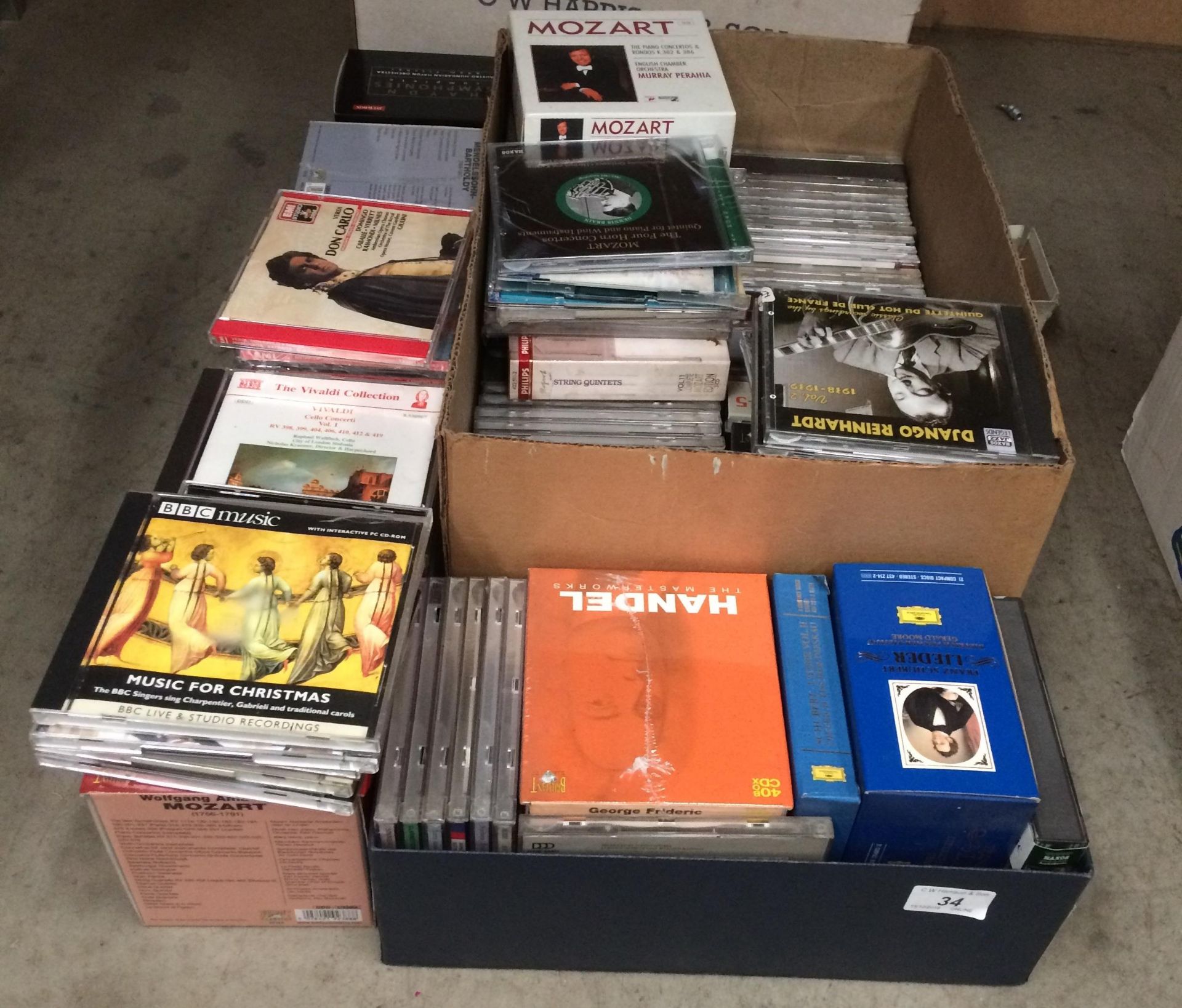 One hundred and sixty music CDs - mainly