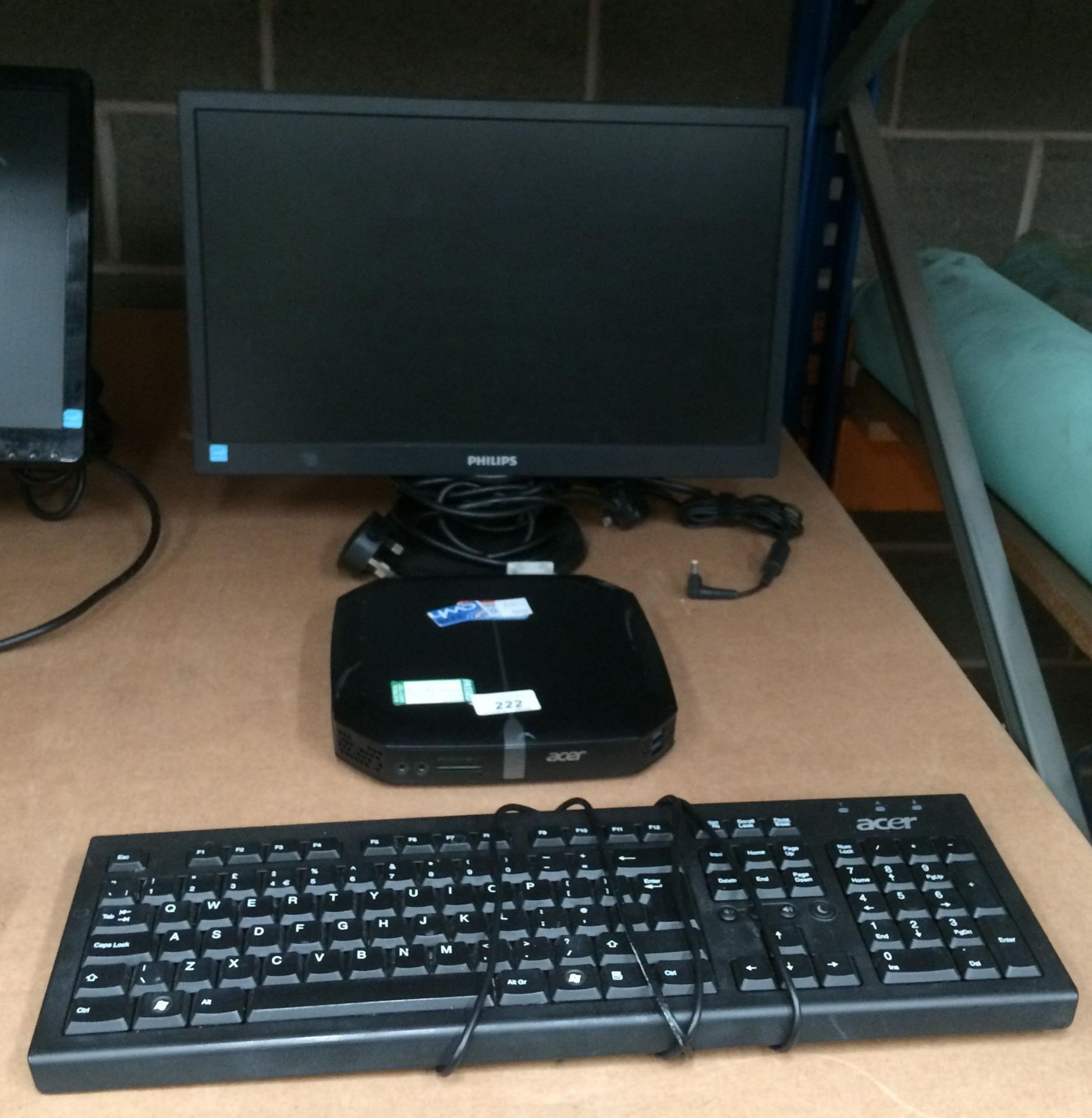 An Acer N2620G desktop computer complete