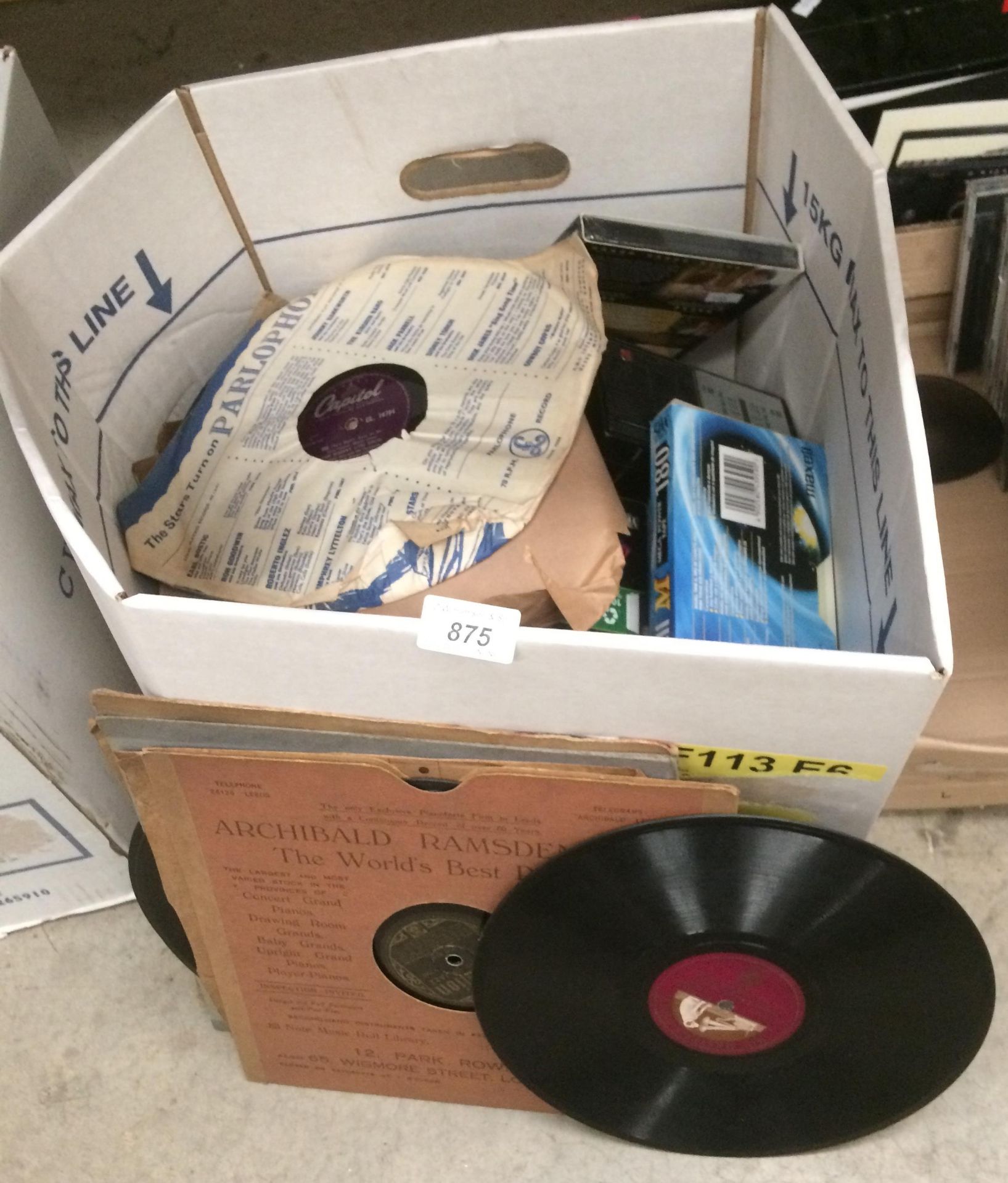 Contents to box - assorted 78rpm records