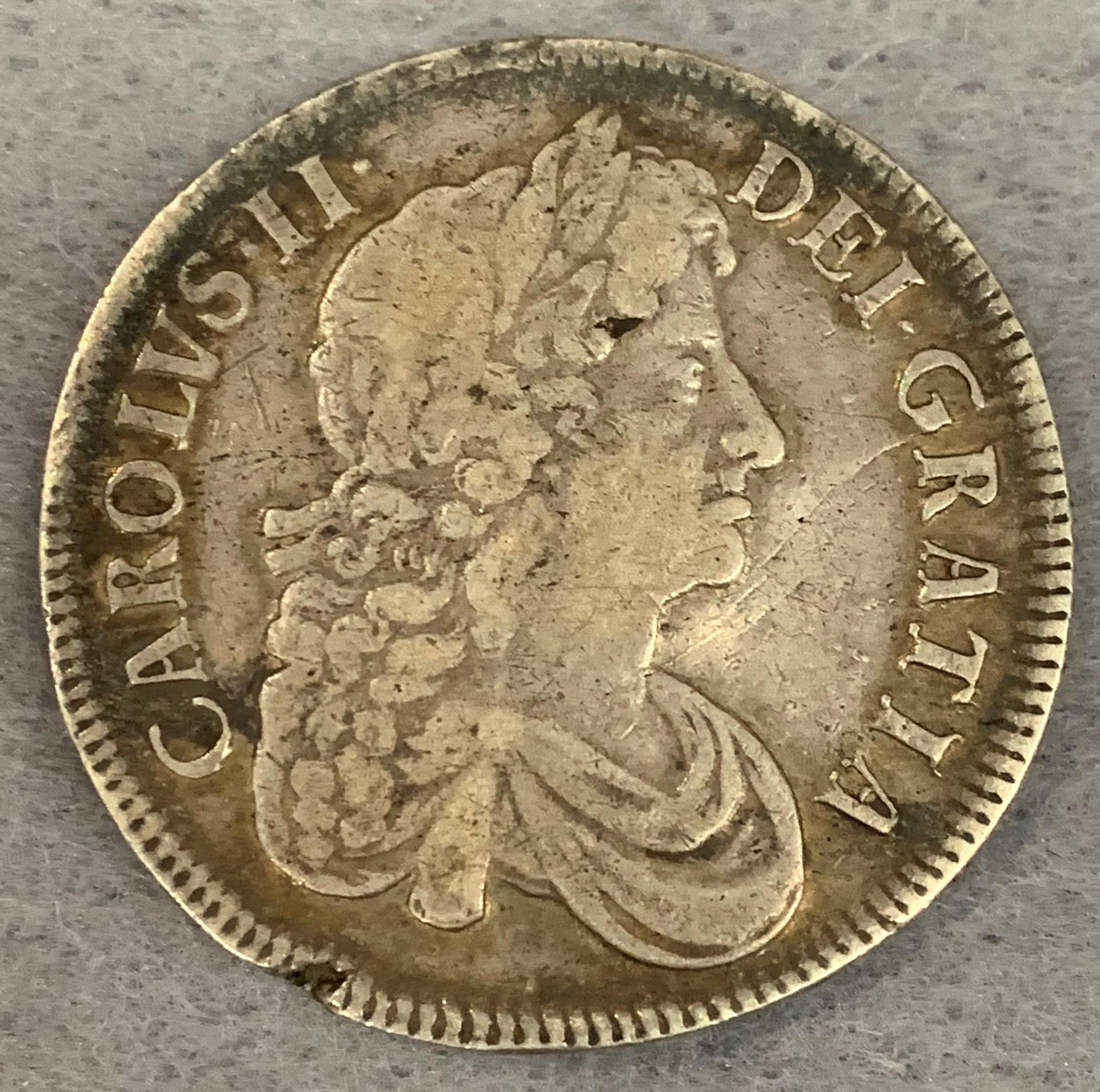 A Charles II 1677 Crown