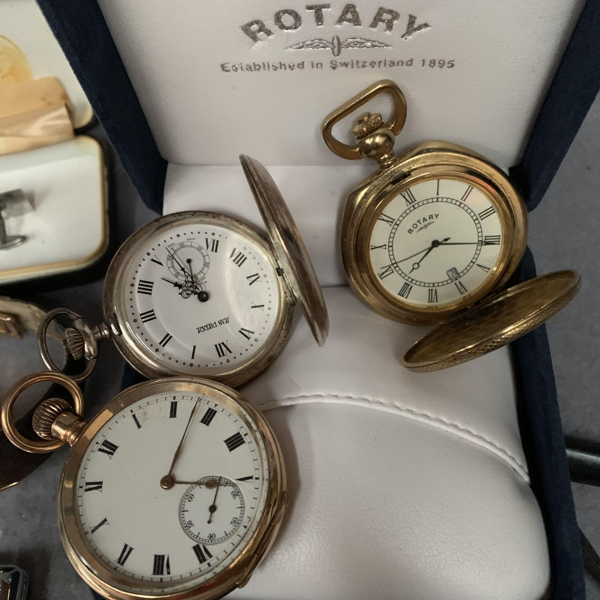 Three various gold plated and silver cased pocket watches; four gentleman's wrist watches, - Image 2 of 2