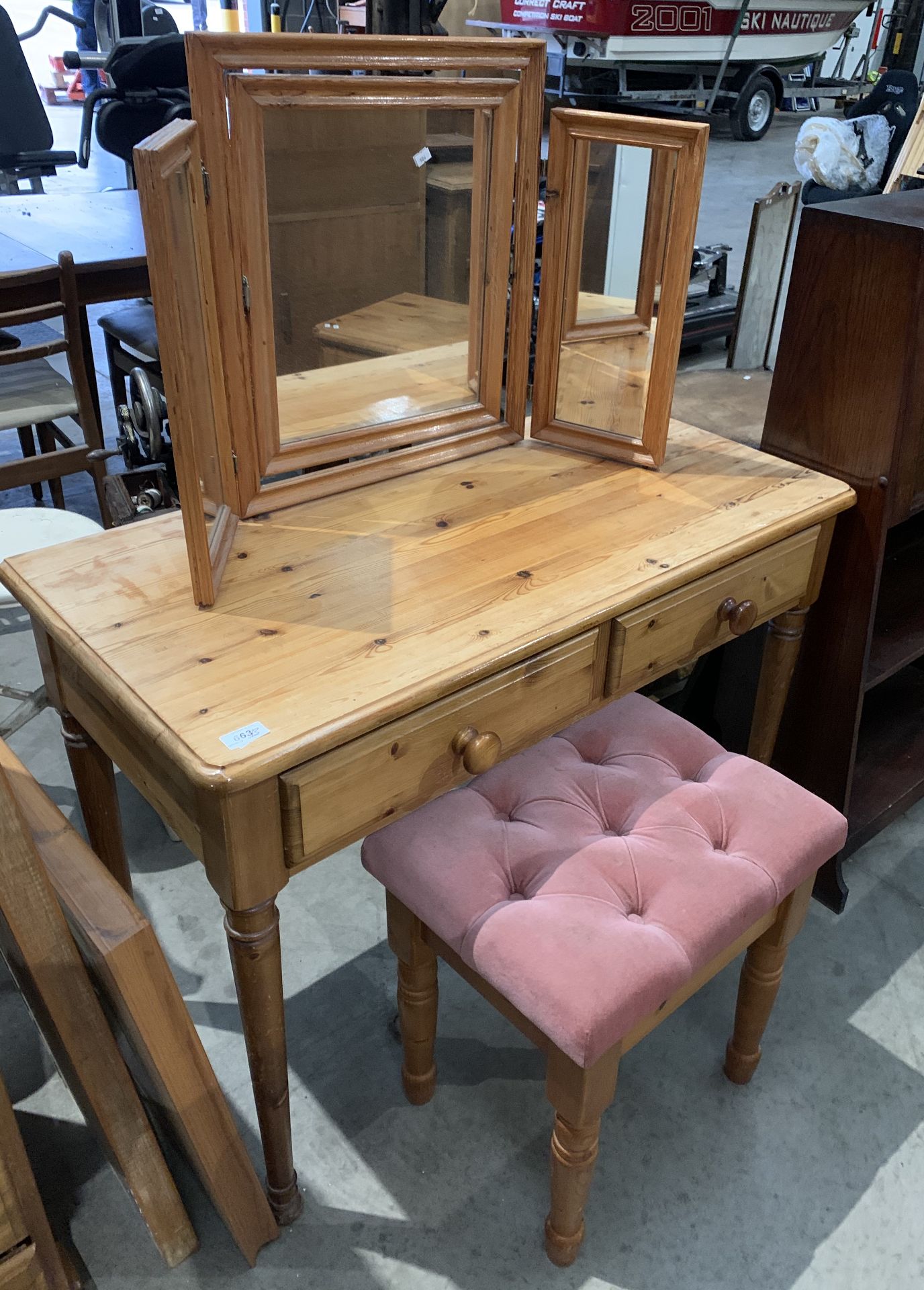 Pine dressing table,