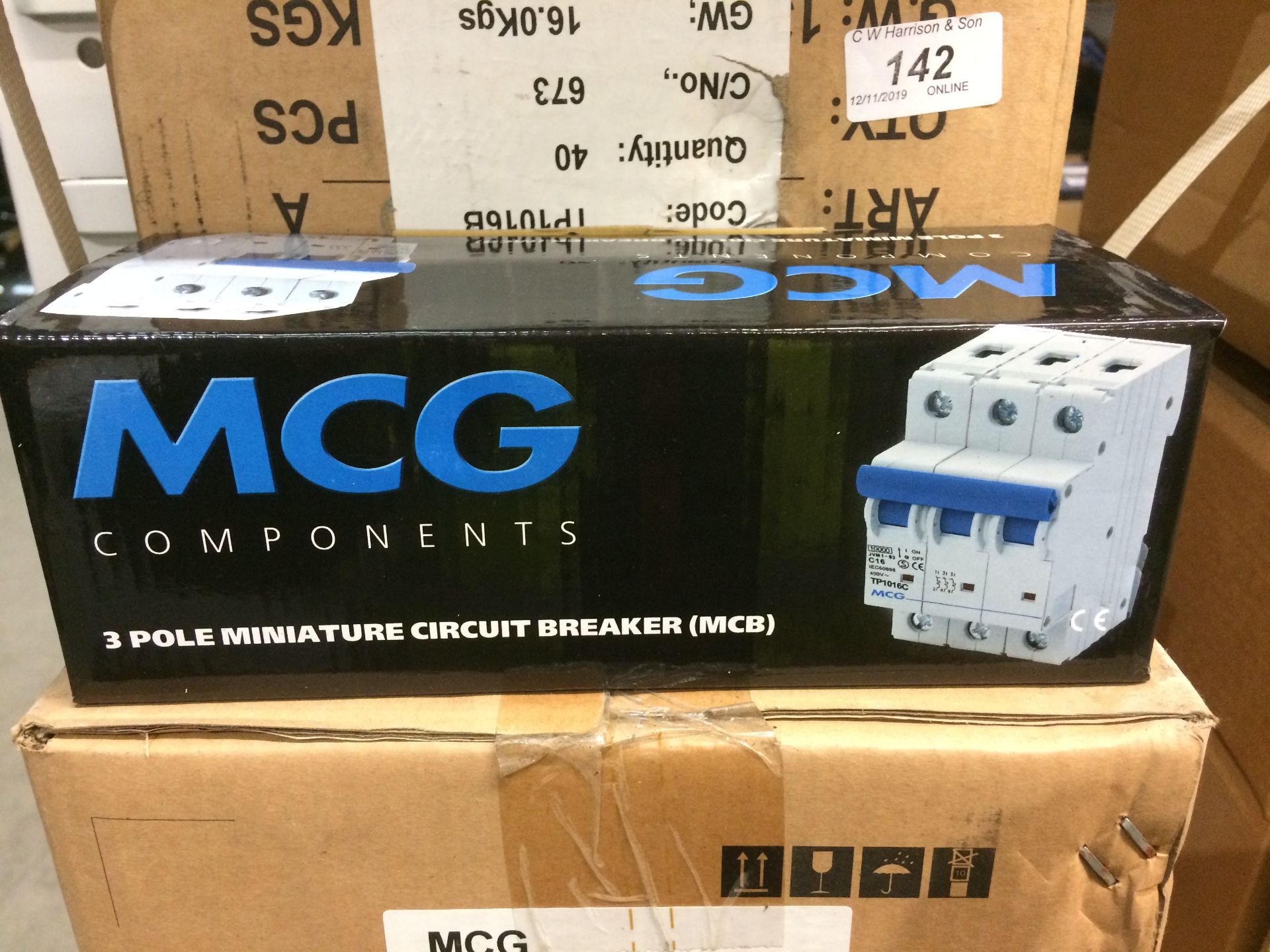 40 x MCG components 3 pole miniature circuit breakers
