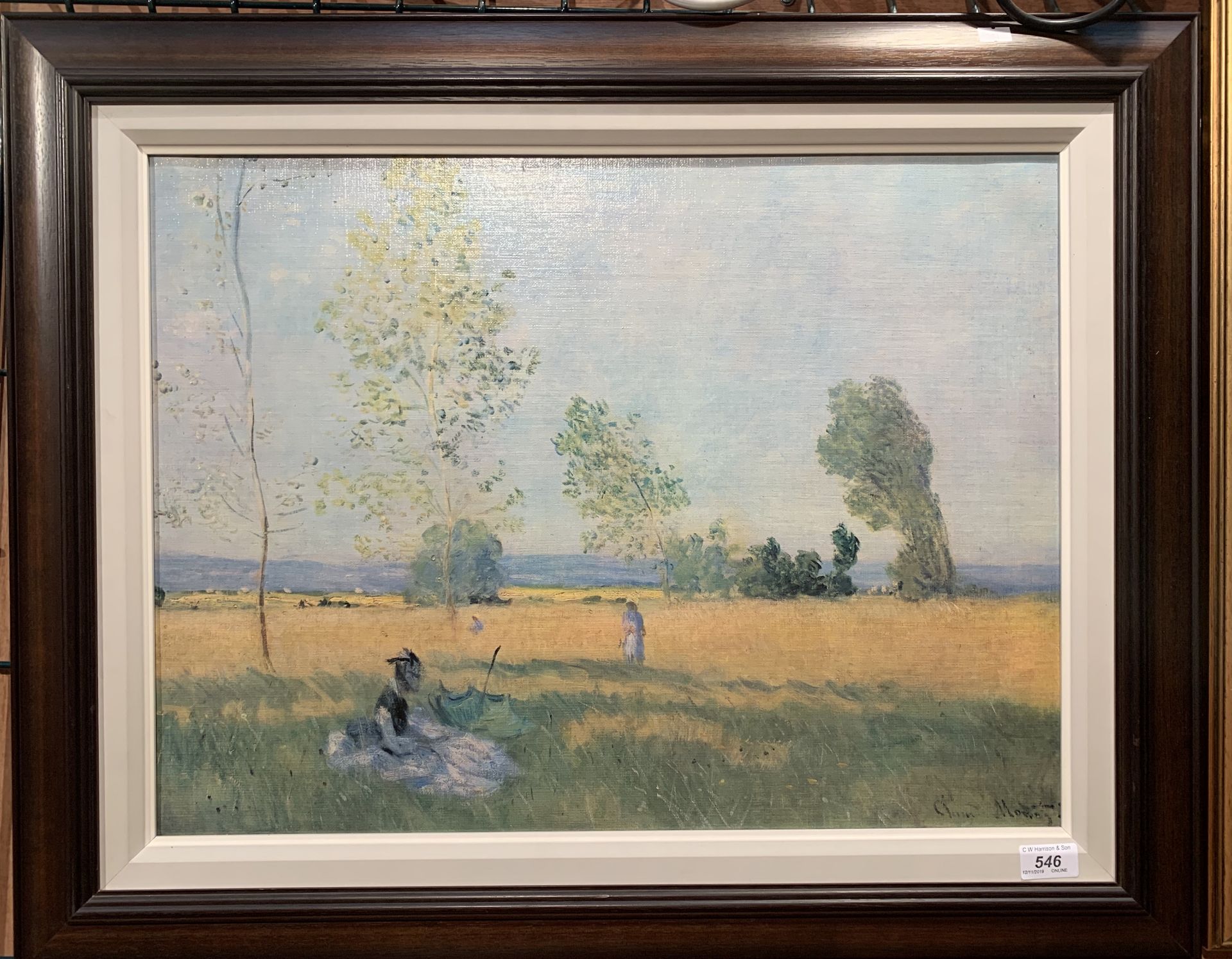 Monet framed oil effect print 'The Summer' 45 x 60cm