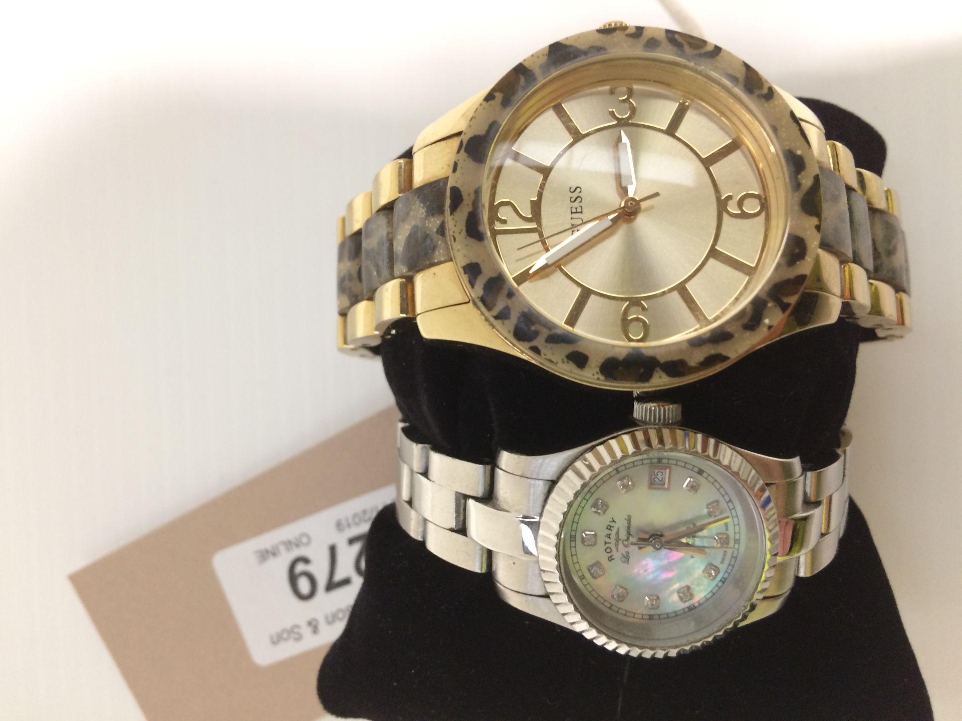 2 x assorted ladies watches by Guess and Rotary.