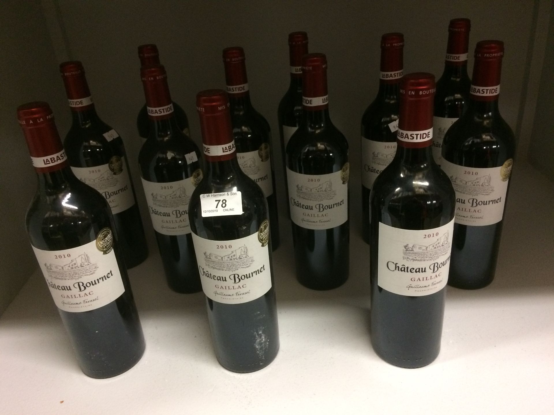 12 x 75cl bottles 2010 Guillaume Farazel - Image 2 of 2