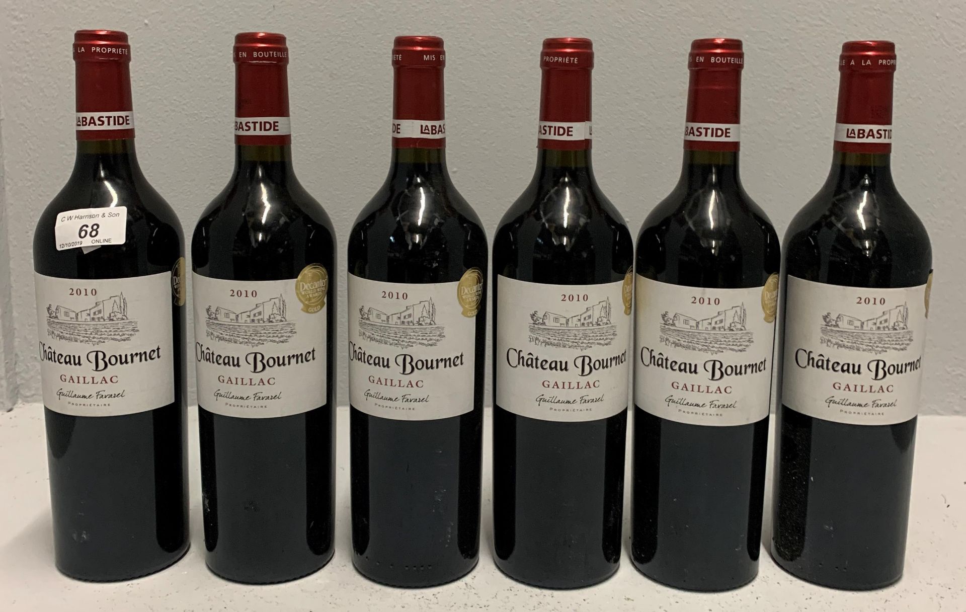 6 x 75cl bottles 2010 Guillaume Farazel