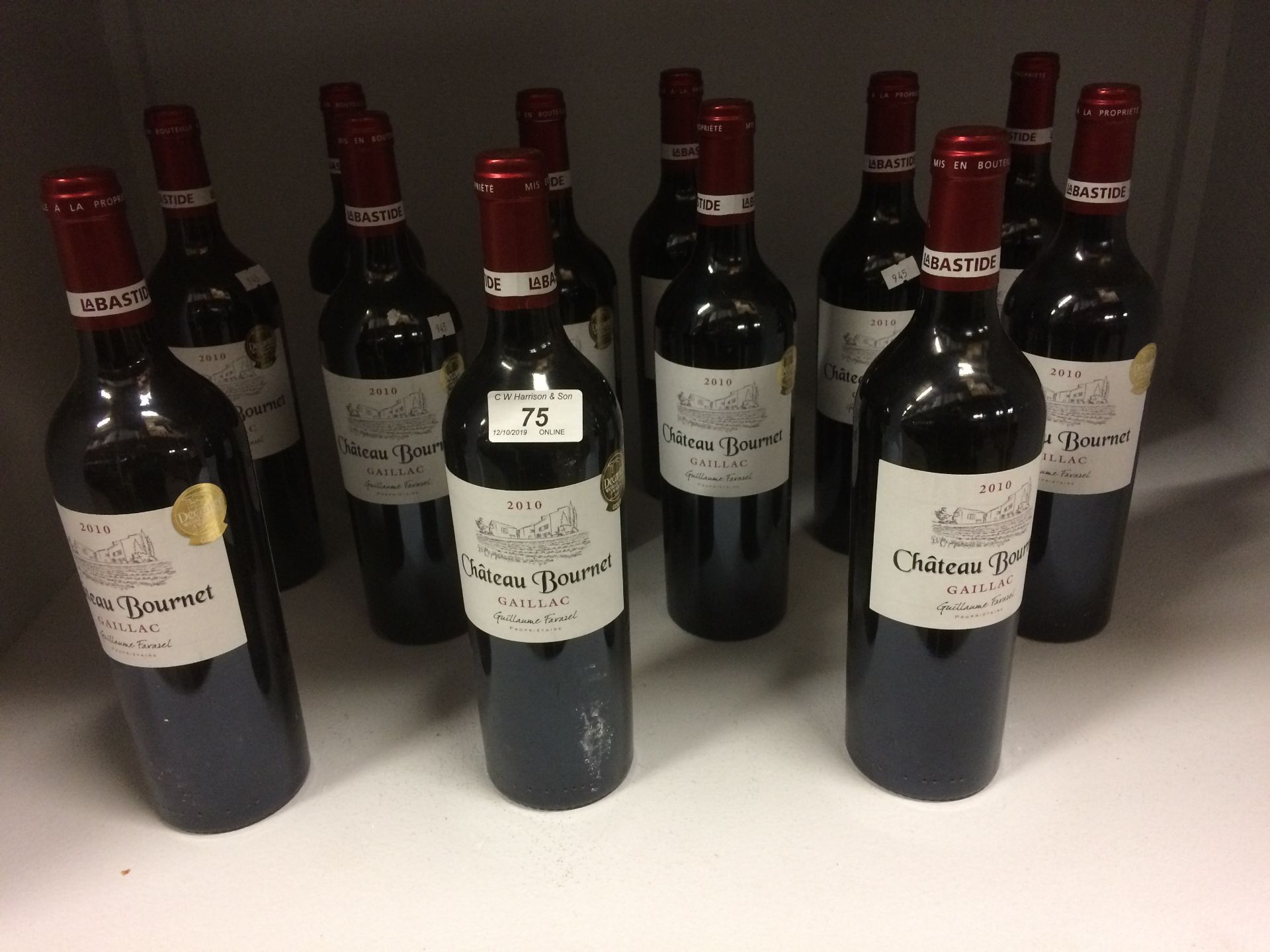 12 x 75cl bottles 2010 Guillaume Farazel - Image 2 of 2