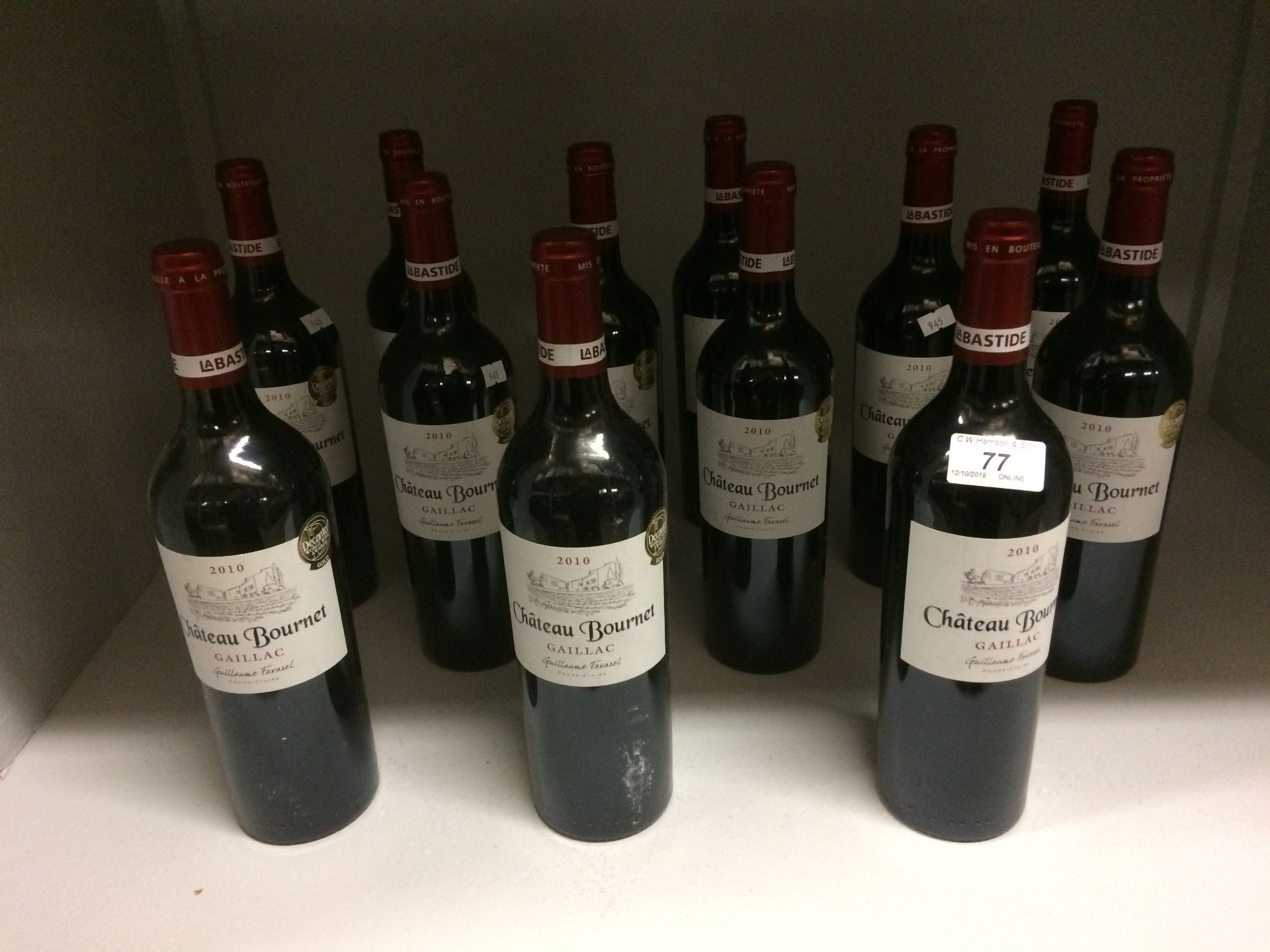 12 x 75cl bottles 2010 Guillaume Farazel - Image 2 of 2