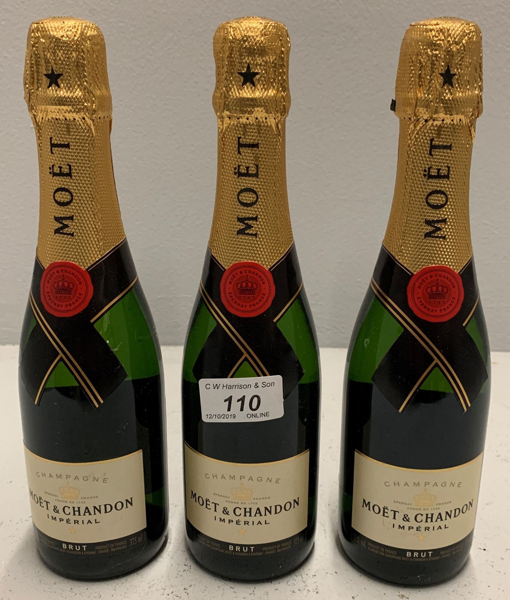 3 x 375ml bottles Moet and Chandon Imper