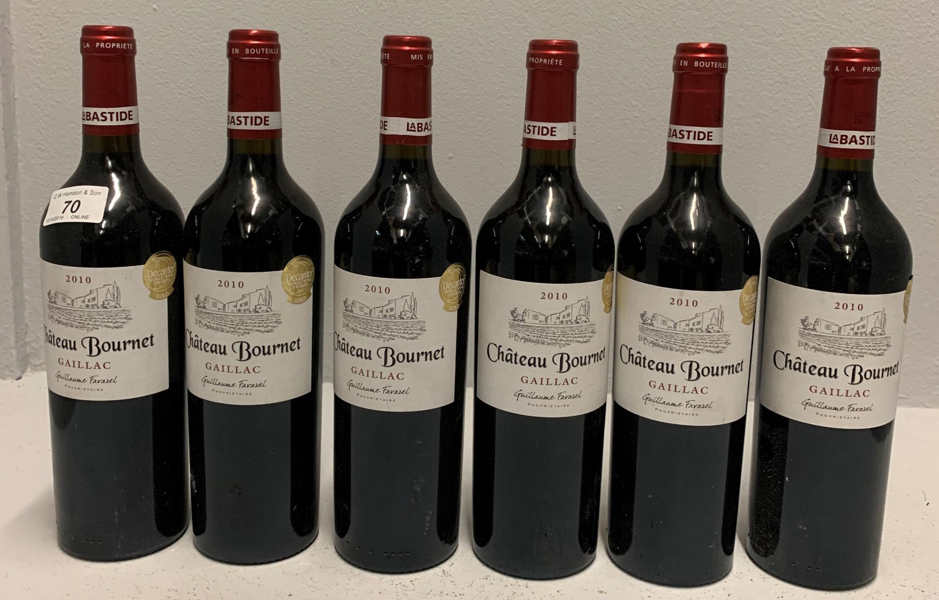 6 x 75cl bottles 2010 Guillaume Farazel