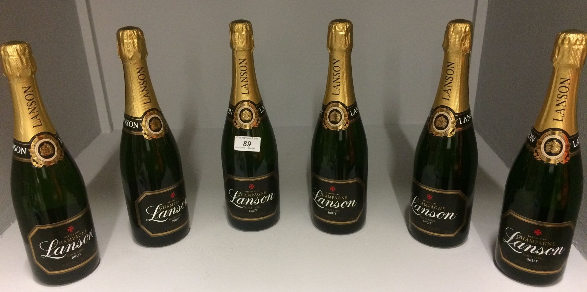 A box of 6 x 75cl bottles Lanson Black L - Image 2 of 2