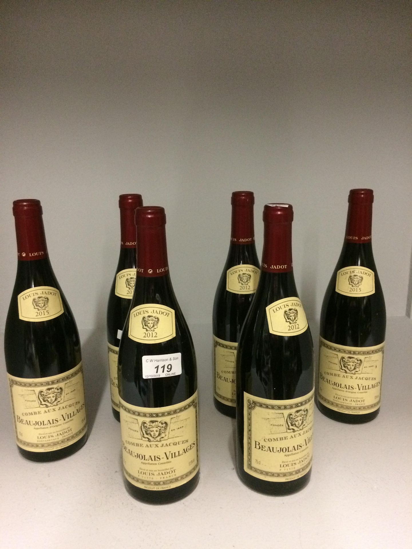 6 x 75cl bottles Combe Aux Jacques Beauj