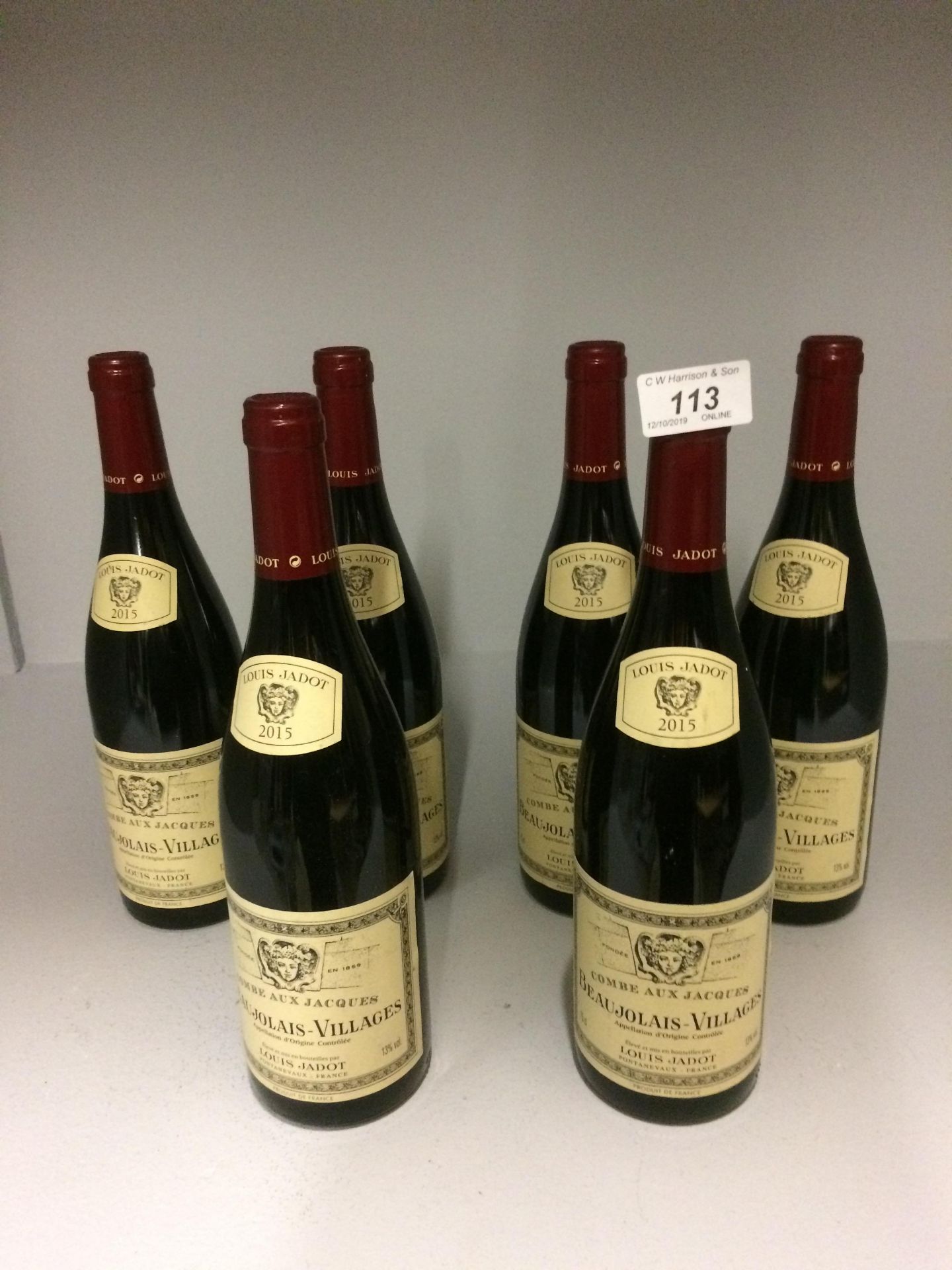 6 x 75cl bottles Combe Aux Jacques Beauj