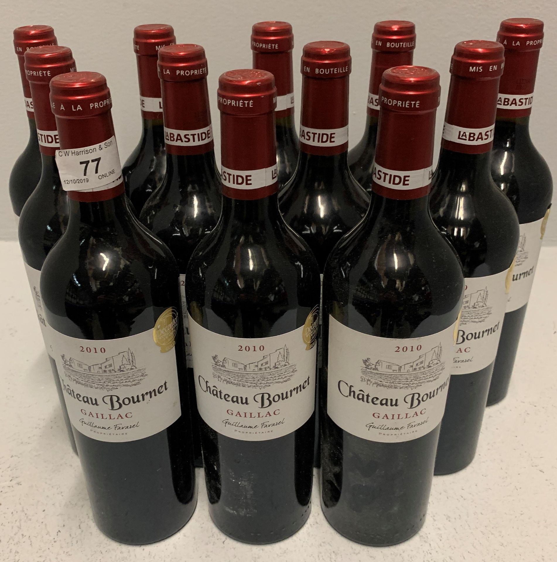 12 x 75cl bottles 2010 Guillaume Farazel