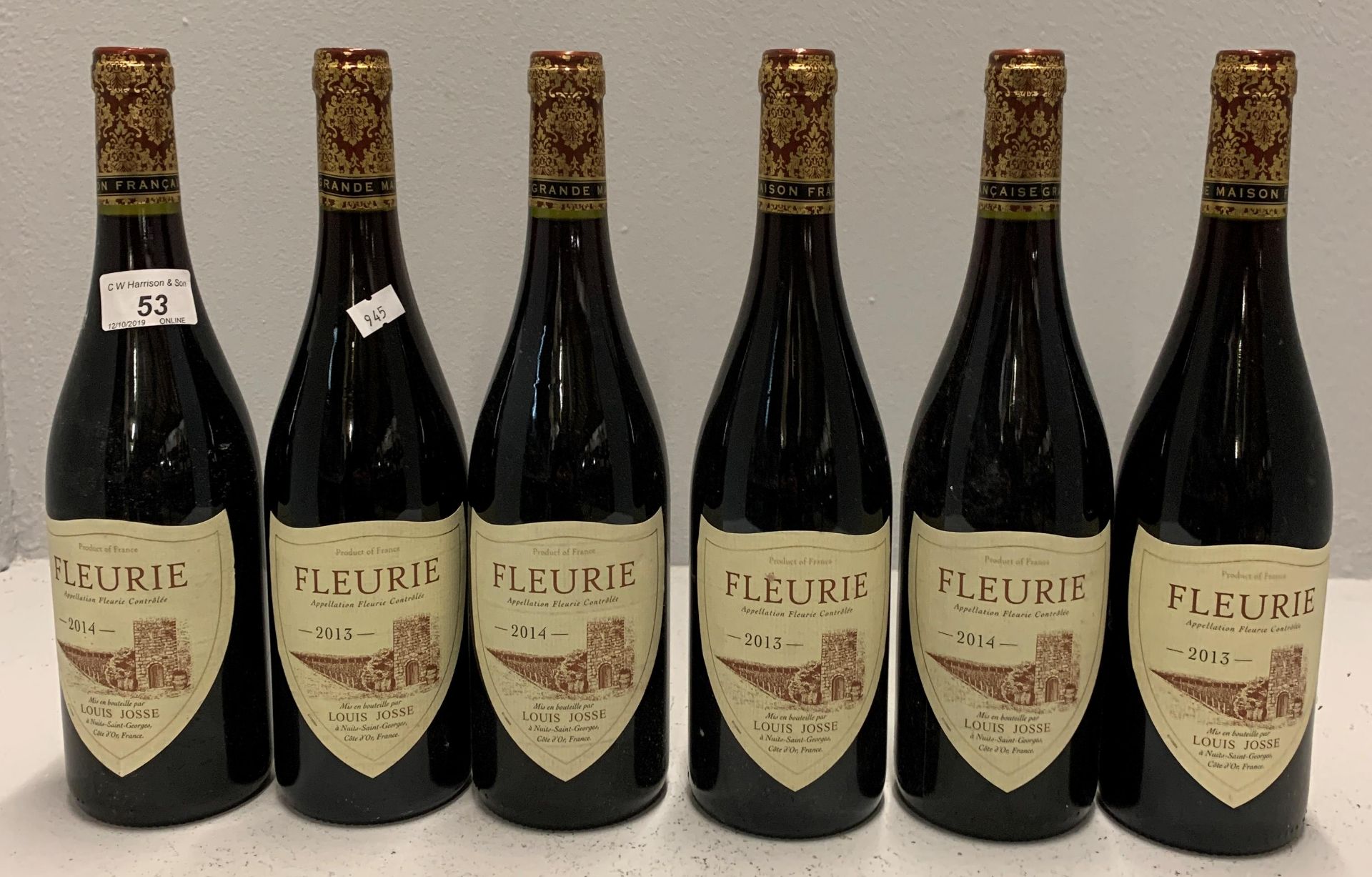 6 x 750ml bottles Louis Josse Fleurie