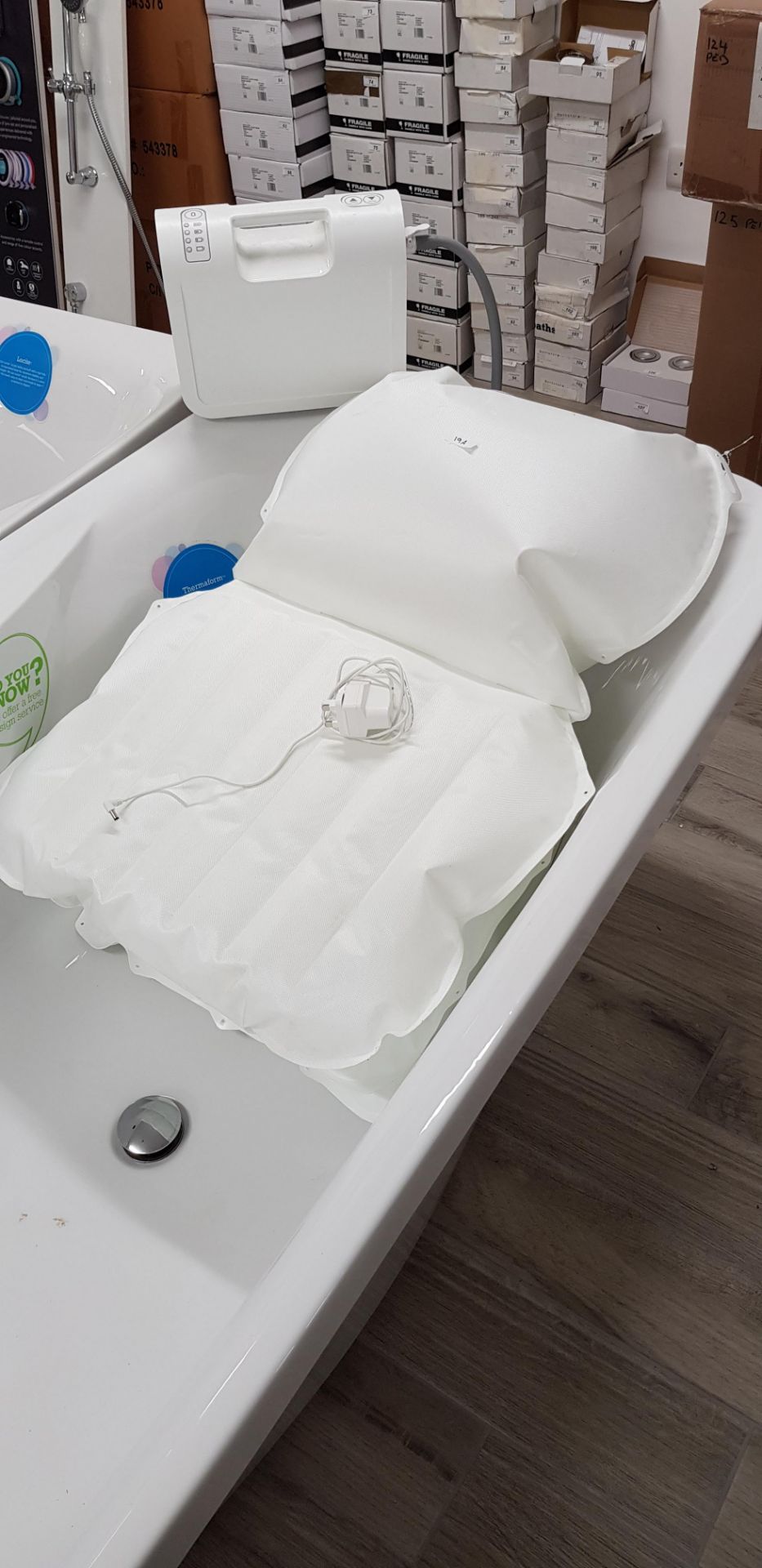 Portable Inflating Bath Cushion with charger: RRP £460.