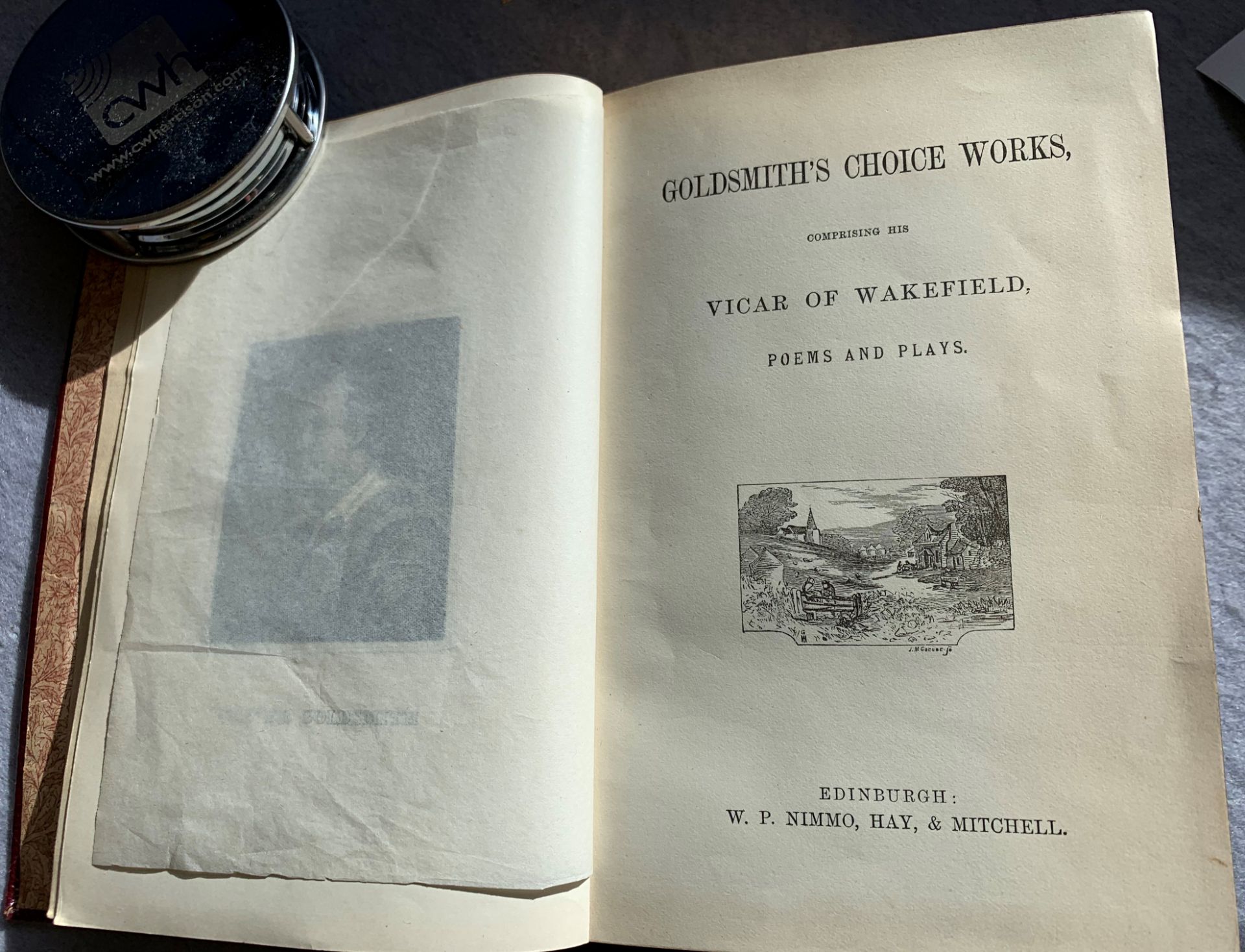 Goldsmith (Oliver) - Goldsmith's Choice Works comprising his Vicar of Wakefield, Poems and Plays, - Image 4 of 5