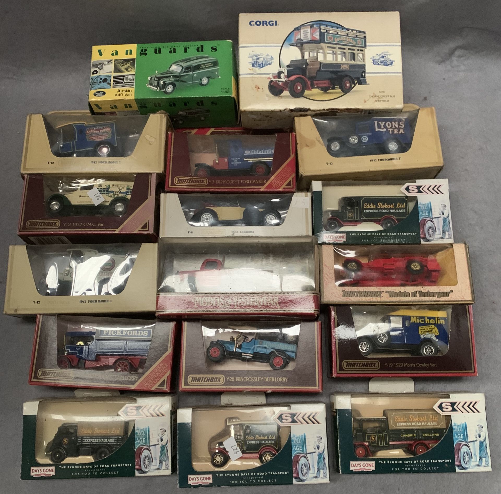 17 boxed diecast model cars - mainly models of Yesteryear and includes Corgi and Days Gone