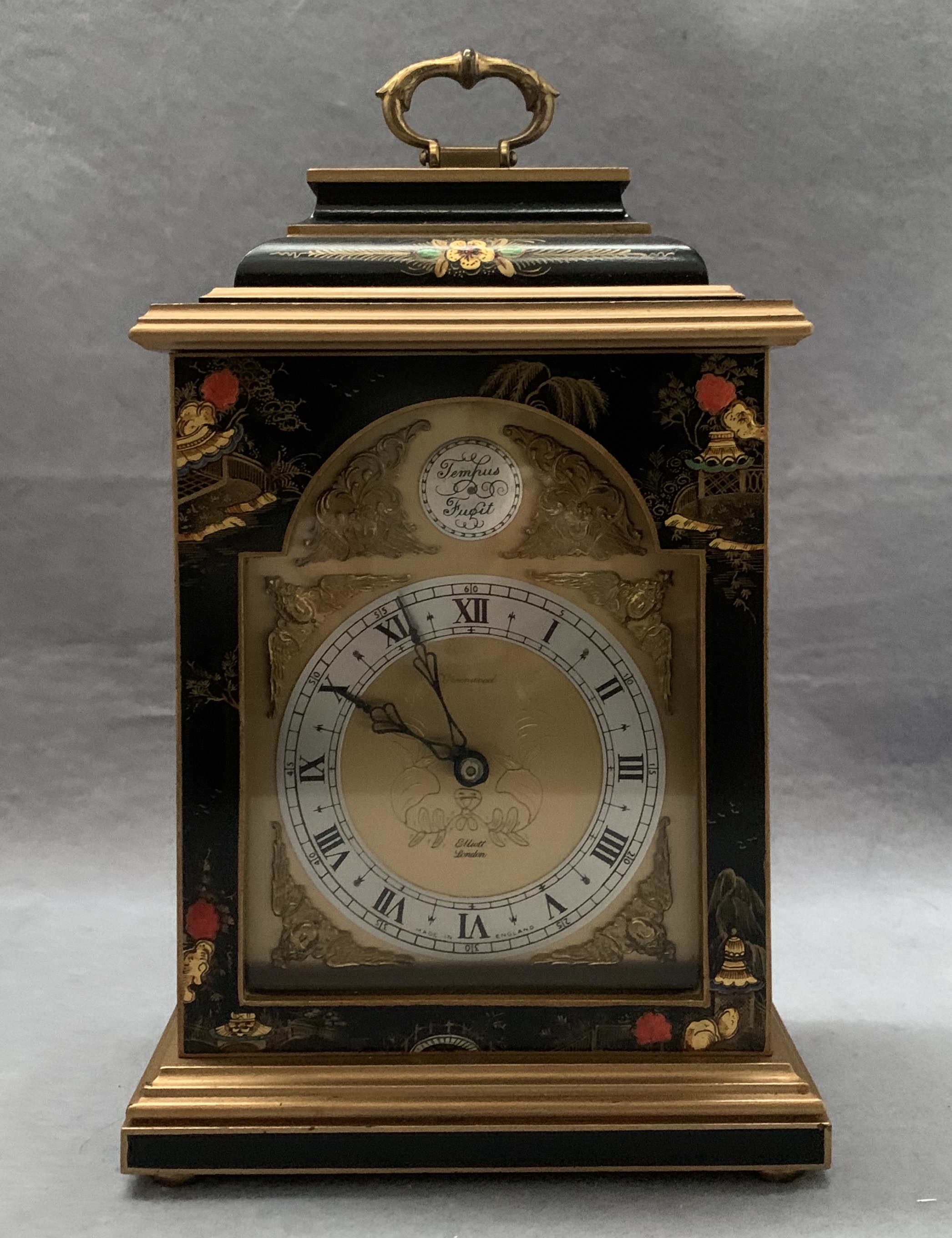 Elliot London Tempus Fugit modern mantel clock with Chinoserie ...