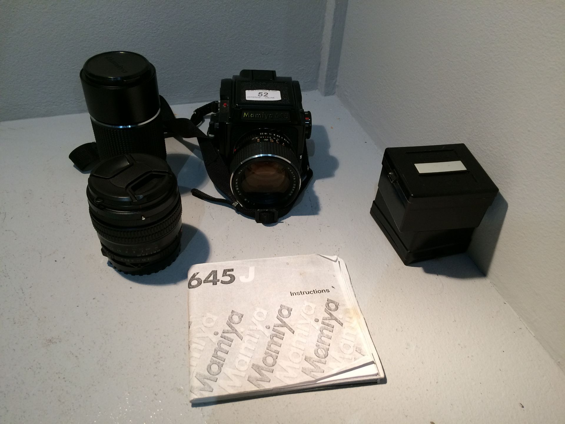 Mamiya 645 camera with a Mamiya Sekor 1:1.