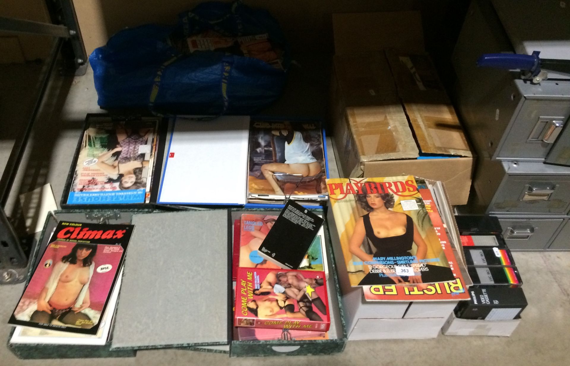 Remaining contents to two bays - an extremely large quantity of adult entertainment magazines -