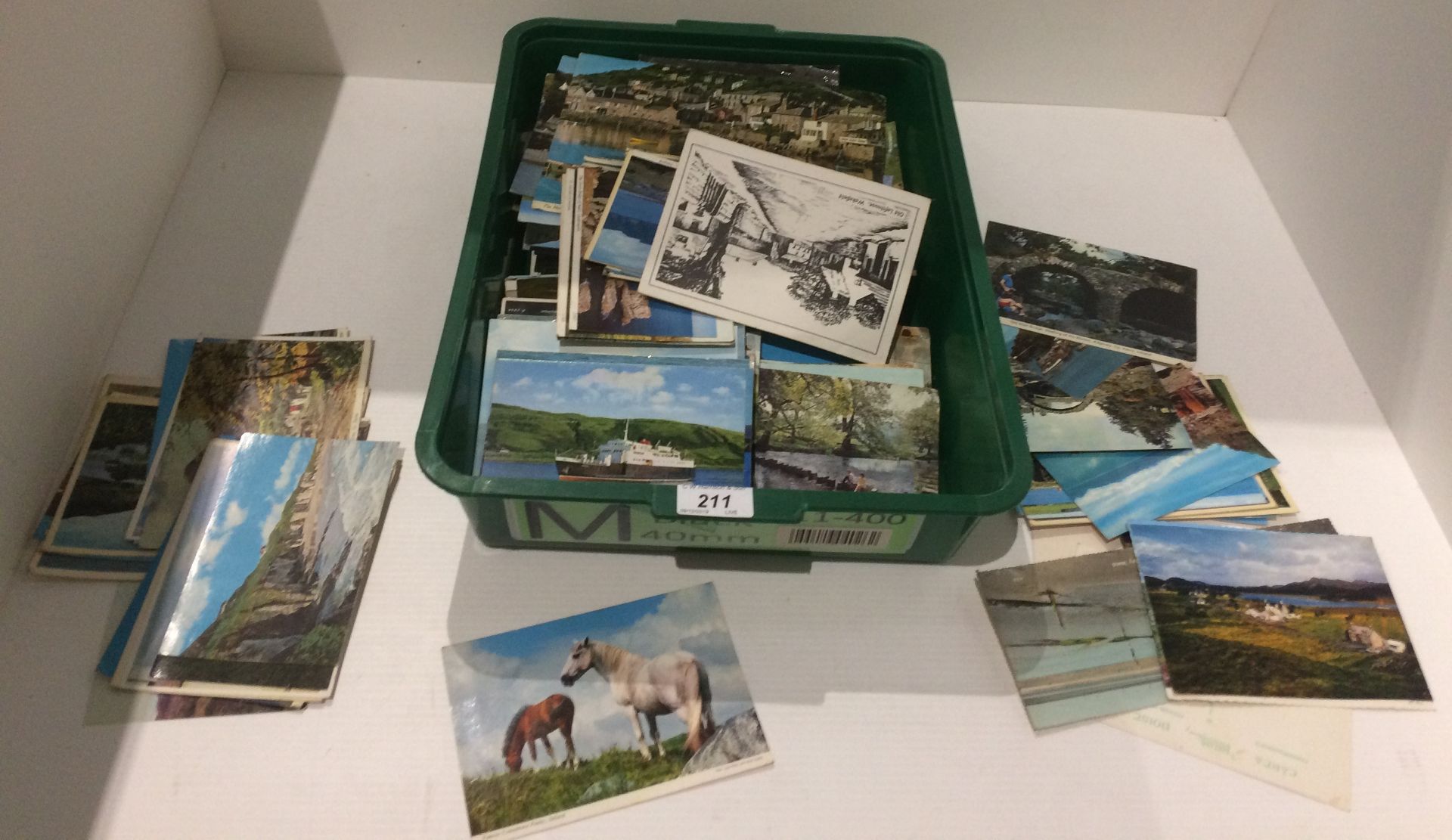 Contents to tray - a large quantity of colour topographical postcards (some large) - mainly